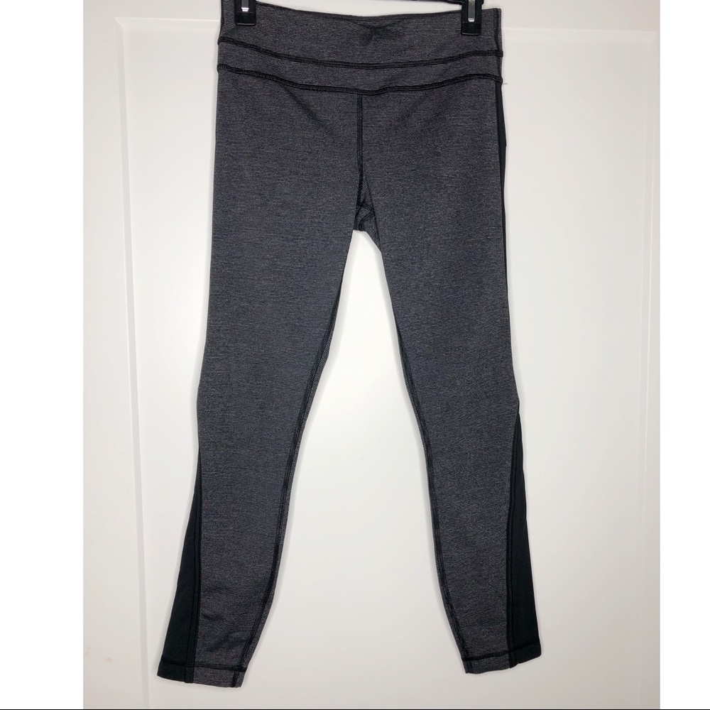 Lululemon crops with semi-sheer sides